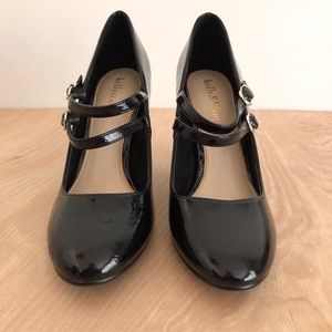 Kelly & Katie Patent Black Pumps
